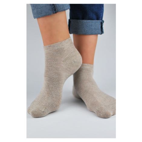 Dámske ponožky Noviti ST022 s trblietavými nitkami Béžová
