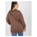 Hnedá mikina na zips RV-BL-8302.78-brown