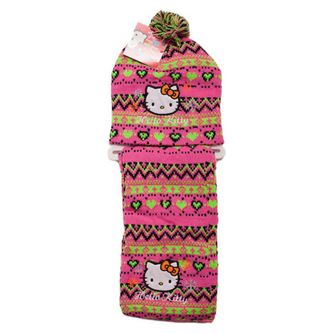 Hello Kitty zimný set čiapky a šálu