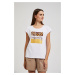 Women's T-shirt with MOODO print - white