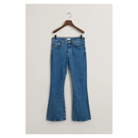 DŽÍNSY GANT BOOTCUT JEANS MID BLUE