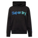 Superdry Mikina  tyrkysová / kráľovská modrá / čierna