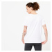 Dámske tričko 500 Essentials na cvičenie biele