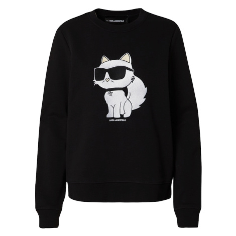 Karl Lagerfeld Mikina 'Ikonik 2.0 Choupette'  krémová / čierna / biela