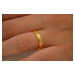 OLIVIE Snubný strieborný prsteň MATTE GOLD 7482