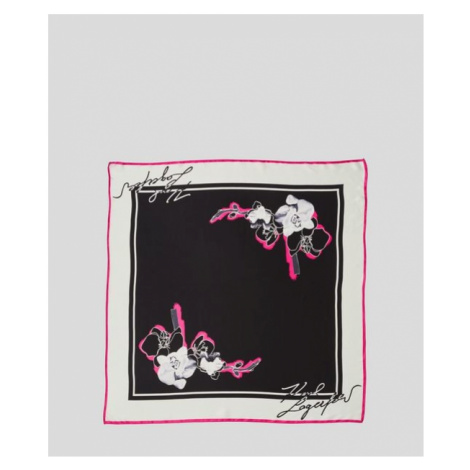Šatka Karl Lagerfeld K/Signature Orchid B&W Scarf