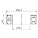 Ložisko kuličkové CB-084 MR15268 2RS 15x26x8