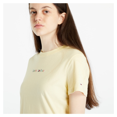 Tommy Jeans Regular Color Serif T-Shirt Yellow Tommy Hilfiger