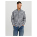 Bielo-modrá pánska kockovaná košeľa Jack & Jones Gingham