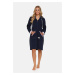 Doctor Nap Woman's Bathrobe SMZ.4508 Navy Blue