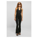 Women's stretch jumpsuit with neck lock in black