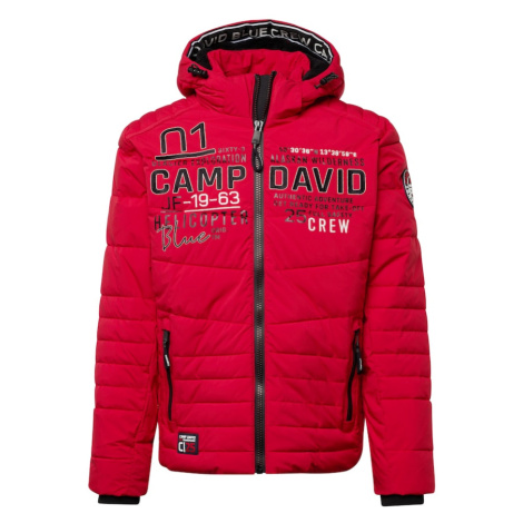 CAMP DAVID Zimná bunda  červená / čierna / biela