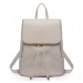 Konofactory Svetlosivý elegantný kožený batoh „Majestic“ 12L