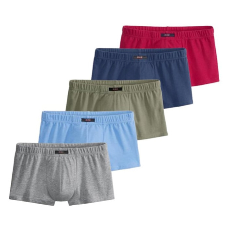 H.I.S Boxerky  námornícka modrá / svetlomodrá / sivá melírovaná / olivová / tmavočervená