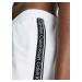 Pánske plavky Medium Drawstring Swim Shorts Logo Tape KM0KM00741YCD biela - Calvin Klein