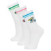 DEFACTO Women's Powerpuff Girls 3-Piece Cotton Short Socks