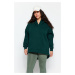 Trendyol Curve Emerald Green Thick Fleece Inside Oversize Knitted Sweatshirt