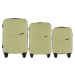 OLIVOVO ZELENÁ 3DIELNA SADA KUFROV WINGS HPE01 3, SET OF 3 WINGS POLIPROPYLEN SUITCASES L,M,S OL