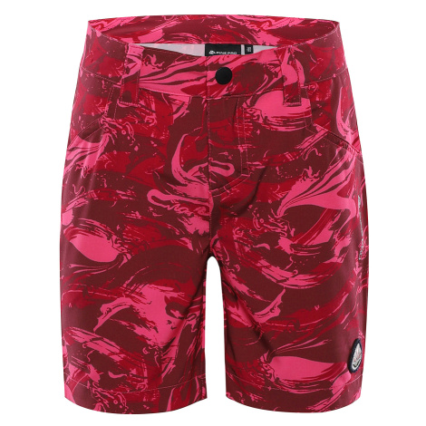 Kids quick-drying shorts ALPINE PRO LOMBO neon knockout pink