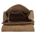 Beagles Béžový elegantný kožený batoh „Twister“ 12L