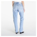 Kalhoty Calvin Klein Jeans High Rise Straight Jeans Denim Light