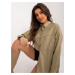 KHAKI OVERSIZE PREDĹŽENÁ KOŠEĽA BP-KS-1026-1.19-KHAKI