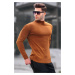 Madmext Dark Mustard Slim Fit Half Turtleneck Men's Knitwear Sweater 6343
