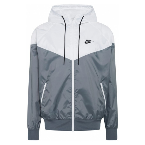 Nike Sportswear Prechodná bunda  kamenná / čierna / biela
