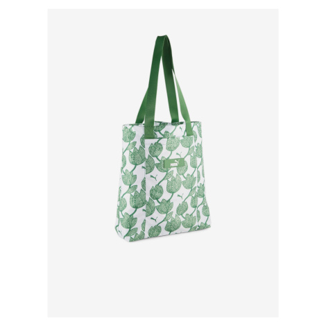 White and Green Puma Core Pop Shopper Women's Patterned Bag - Women's