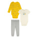 lupilu® Chlapčenská súprava pre bábätká, 3-dielna (žltá/biela/sivá)