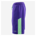 Detské futbalové šortky Viralto Alpha fialovo-zelené