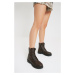 Trendyol Brown Genuine Leather Women's Boots & Booties