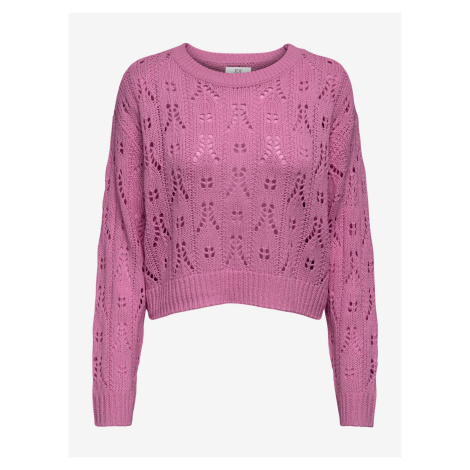 Ružový dámsky vzorovaný sveter JDY Judith