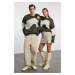 Trendyol Green Regular Crew Neck Ethnic Knitwear Sweater