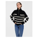 Cream-black striped sweater VERO MODA Saba - Women's