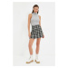 Trendyol Black Plaid Skirt