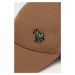 Bavlnená čiapka PS Paul Smith béžová farba, jednofarebná