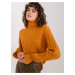 Women's mustard knitted turtleneck