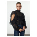 Trendyol Black Ruffle Detailed Chiffon Woven Blouse