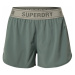 Superdry Športové nohavice  zelená / svetlosivá / tmavosivá