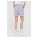Bavlnené šortky Lyle & Scott fialová farba, jednofarebné, vysoký pás