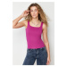 Trendyol Fuchsia Square Neck Strappy Fitted/Situated Knitted Undershirt