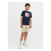 Jack&Jones Junior Tričko Corp Logo 12257365 Tmavomodrá Standard Fit