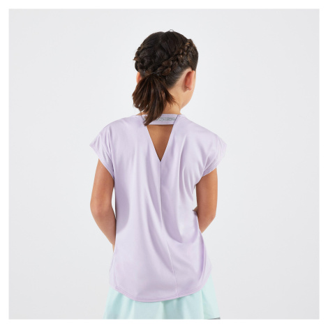 Dievčenské tričko TTS Soft na tenis fialové ARTENGO