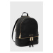Kožený ruksak MICHAEL Michael Kors dámsky, čierna farba, malý, jednofarebný