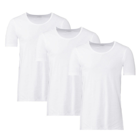 LIVERGY® Pánske tričko, 3 kusy (okrúhly výstrih)