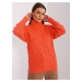 Orange women's knitted sweater