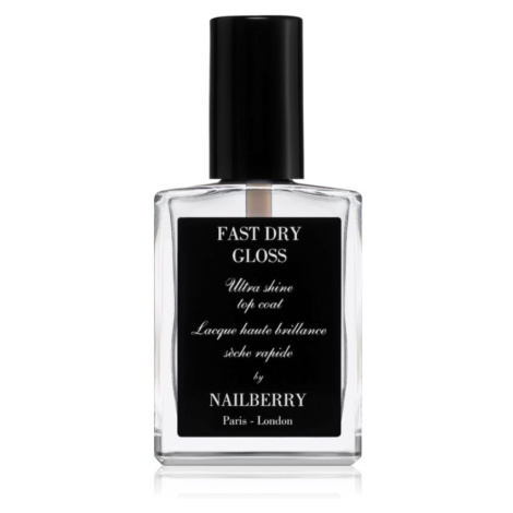 NAILBERRY Fast Dry Gloss Ultra Shine Top Coat rýchloschnúci vrchný lak na nechty