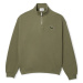 Lacoste  Loose Fit Zip Neck Sweatshirt - Vert Kaki  Mikiny Zelená