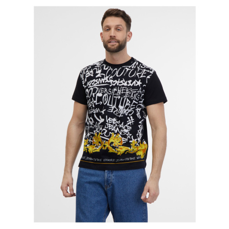 White and Black Men's Patterned T-Shirt Versace Jeans Couture - Men's